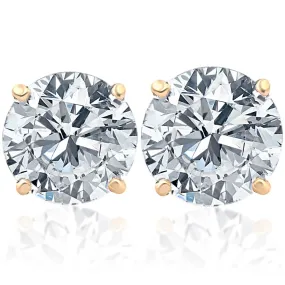 1 3/4ct Diamond Studs 14K Yellow Gold