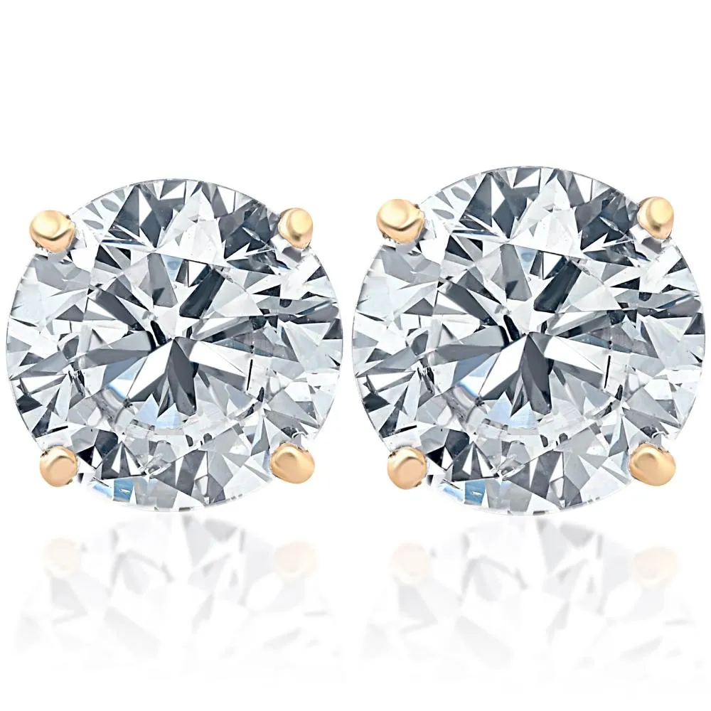 1 3/4ct Diamond Studs 14K Yellow Gold