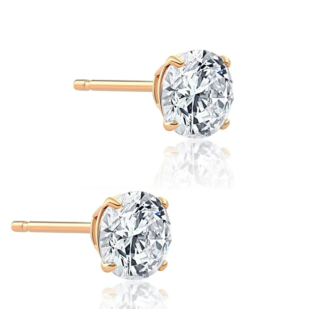 1 3/4ct Diamond Studs 14K Yellow Gold