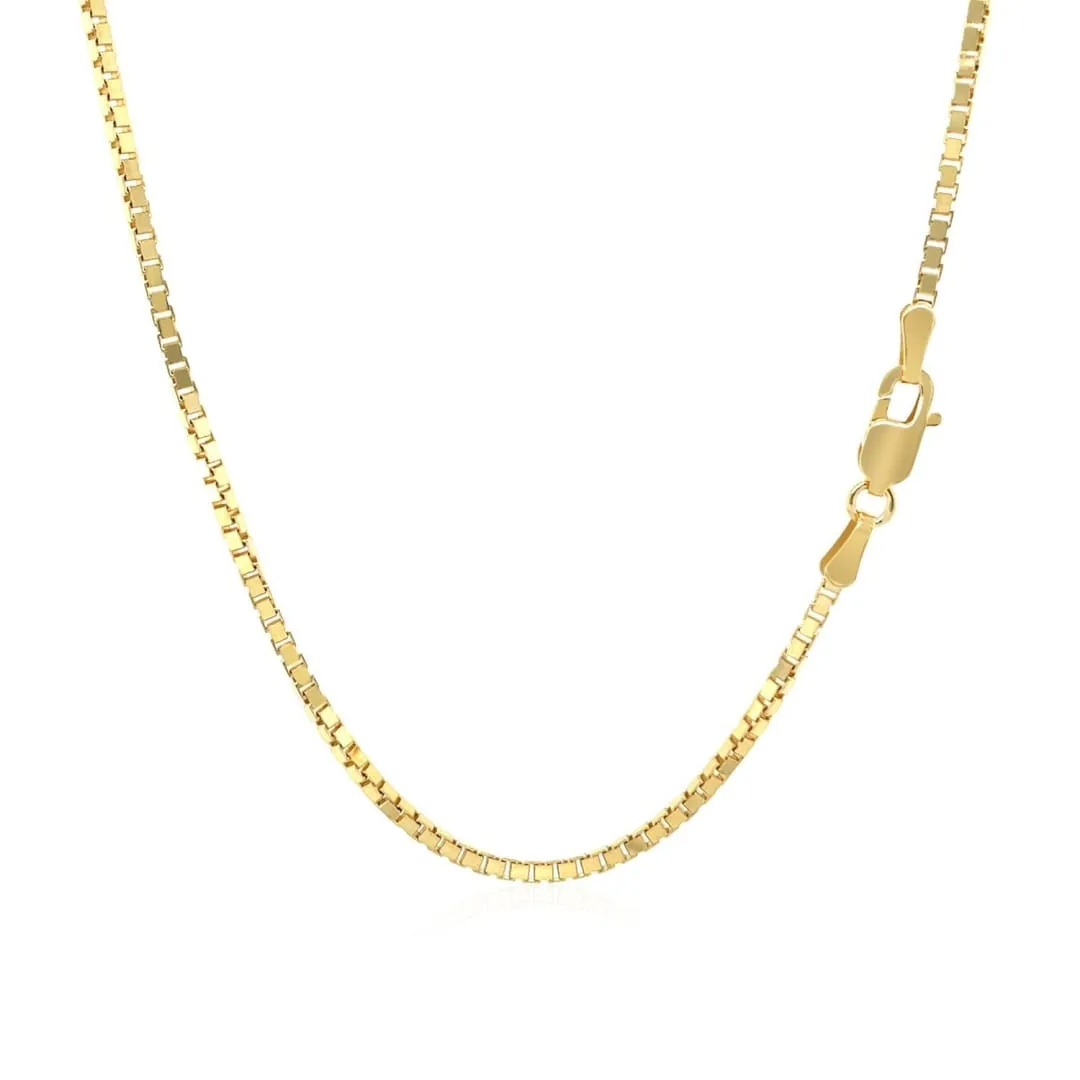 10k Yellow Gold Classic Box Chain 1.4mm