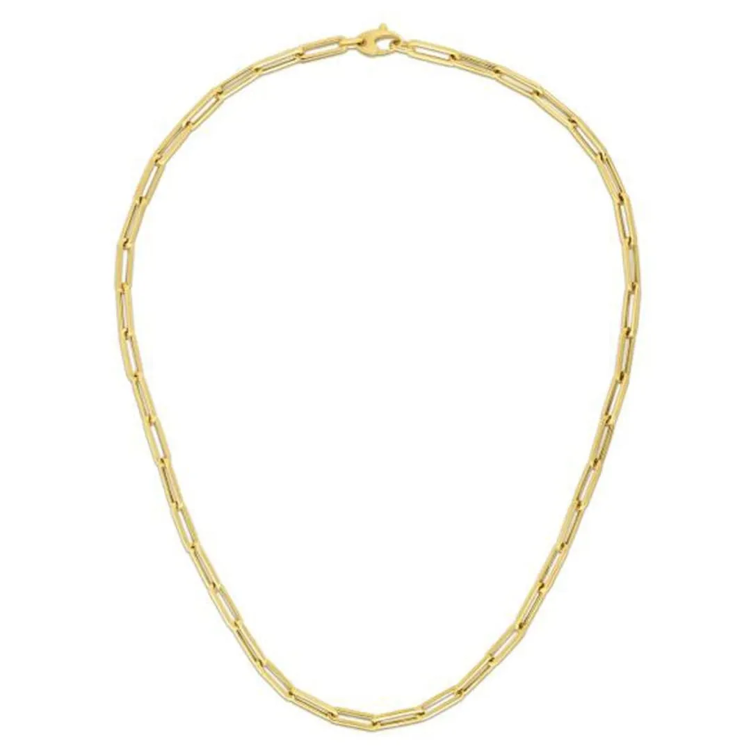 10K Yellow Gold Lite Paperclip Chain (4.2mm)