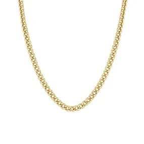 14k Gold Medium Curb Chain Necklace