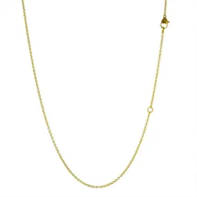 18K Gold Cable Link Chain in 16-18