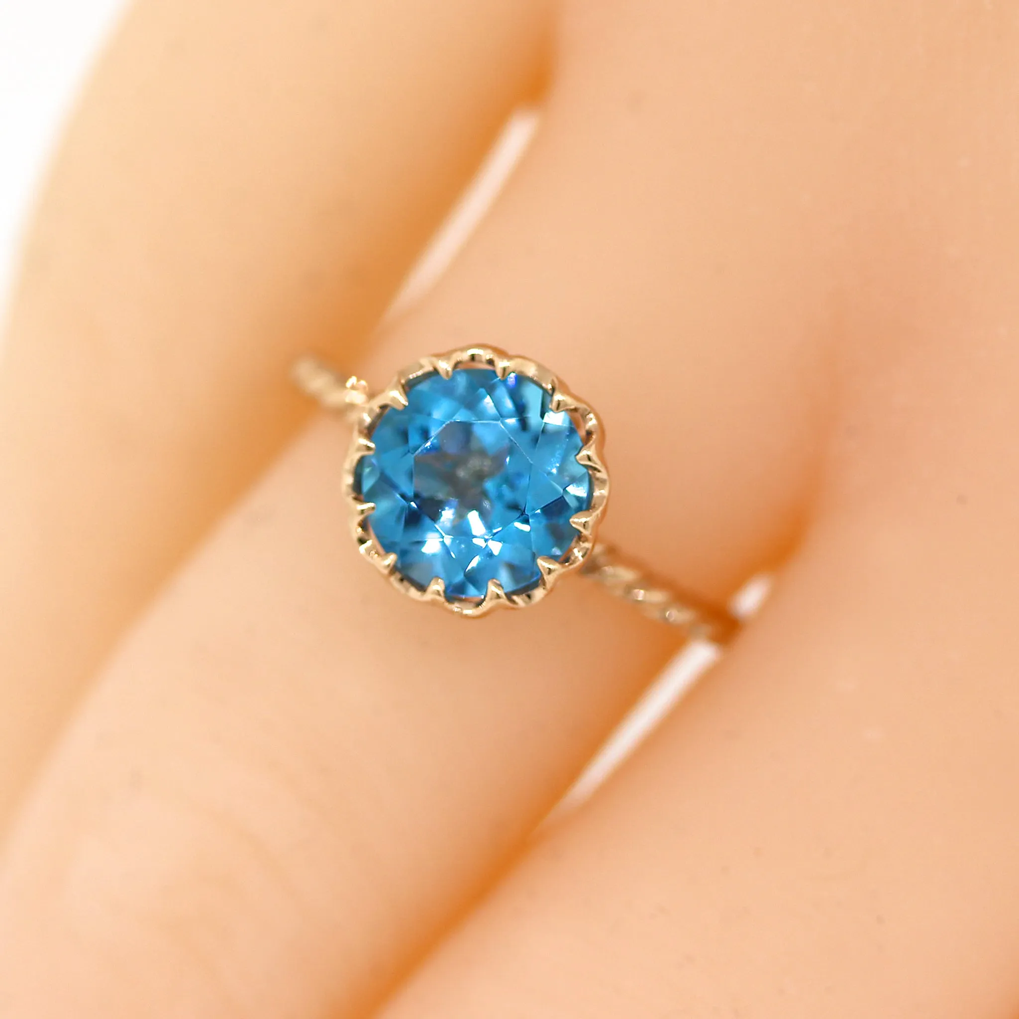 3-Color Topaz Ring Set