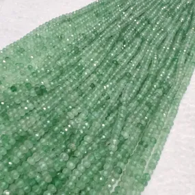 3x4mm Natural High-quality Faceted Green Strawberry Quartz Rondelle Bead Strands for DIY Jewelry Projects