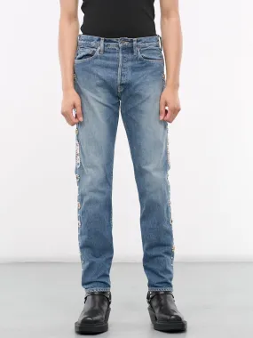 5p Monkey Cisco Studs Jeans (EK-1174LPA-PRO-BLUE)