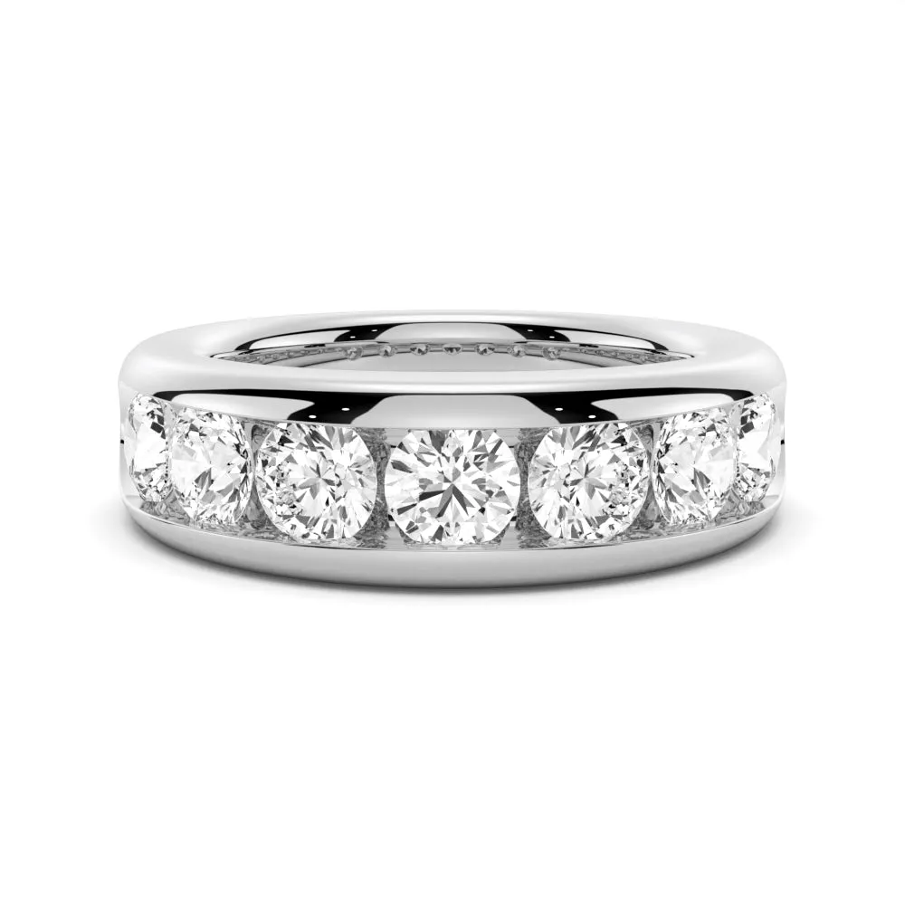 8mm Channel Set Moissanite Men's Wedding Band