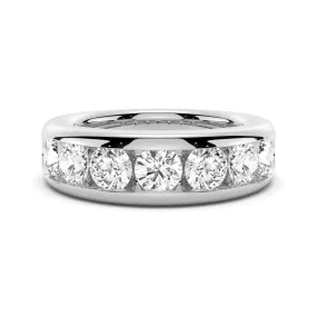 8mm Channel Set Moissanite Men's Wedding Band