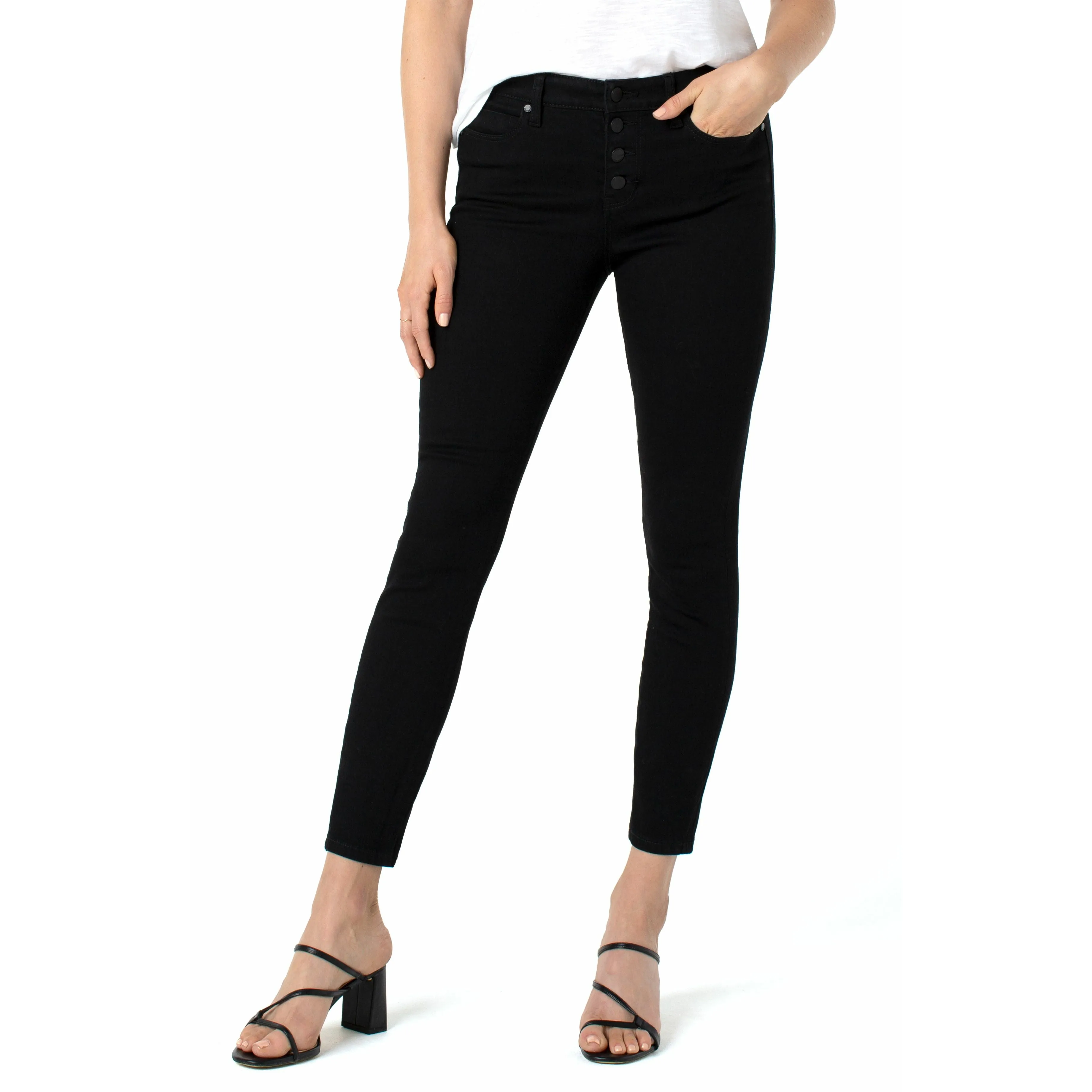 Abby Ankle Skinny With Exposed Buttons