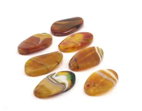 Agate ( 46x22mm) Oval  Gemstone Beads , 2 Pcs T05