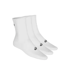 Asics mid-height cushioned multisport socks Crew 155204 0001 white. Pack of 3 pairs