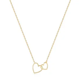 Aurelie Gi Juliette Interlocked Hearts Necklace