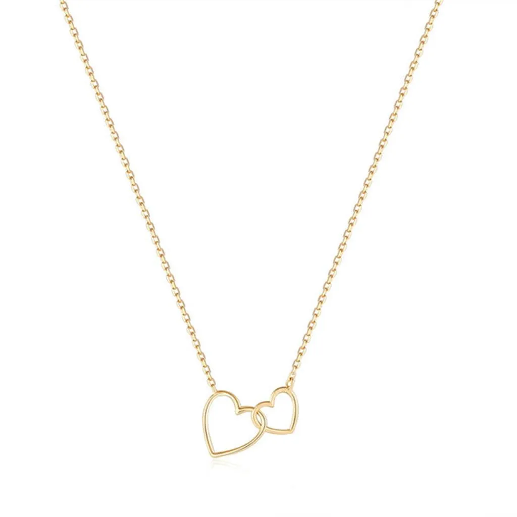 Aurelie Gi Juliette Interlocked Hearts Necklace