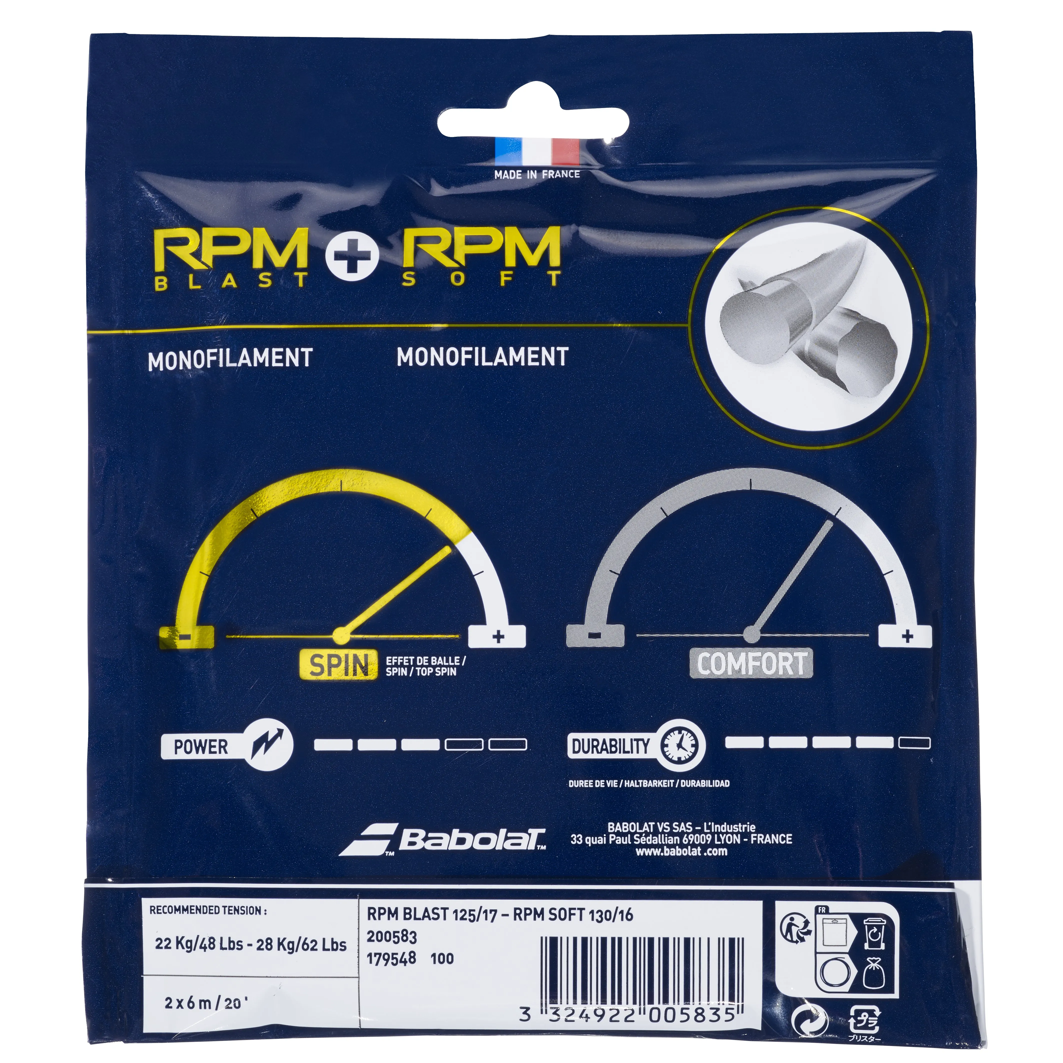 Babolat RPM Blast   RPM Soft hybrid