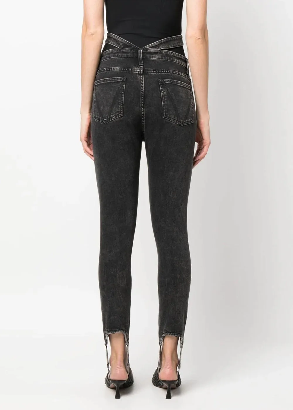 Black Cut-Out Skinny Jeans