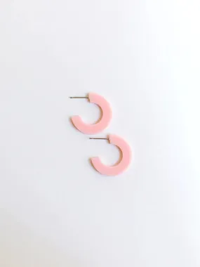 Classic Acrylic Small Hoops in Blush