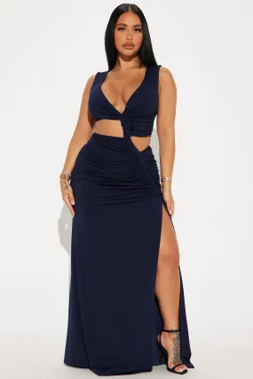 Classic And Fantastic Maxi Dress - Navy