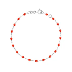 Classic Gigi Coral bracelet, White Gold, 5.9"