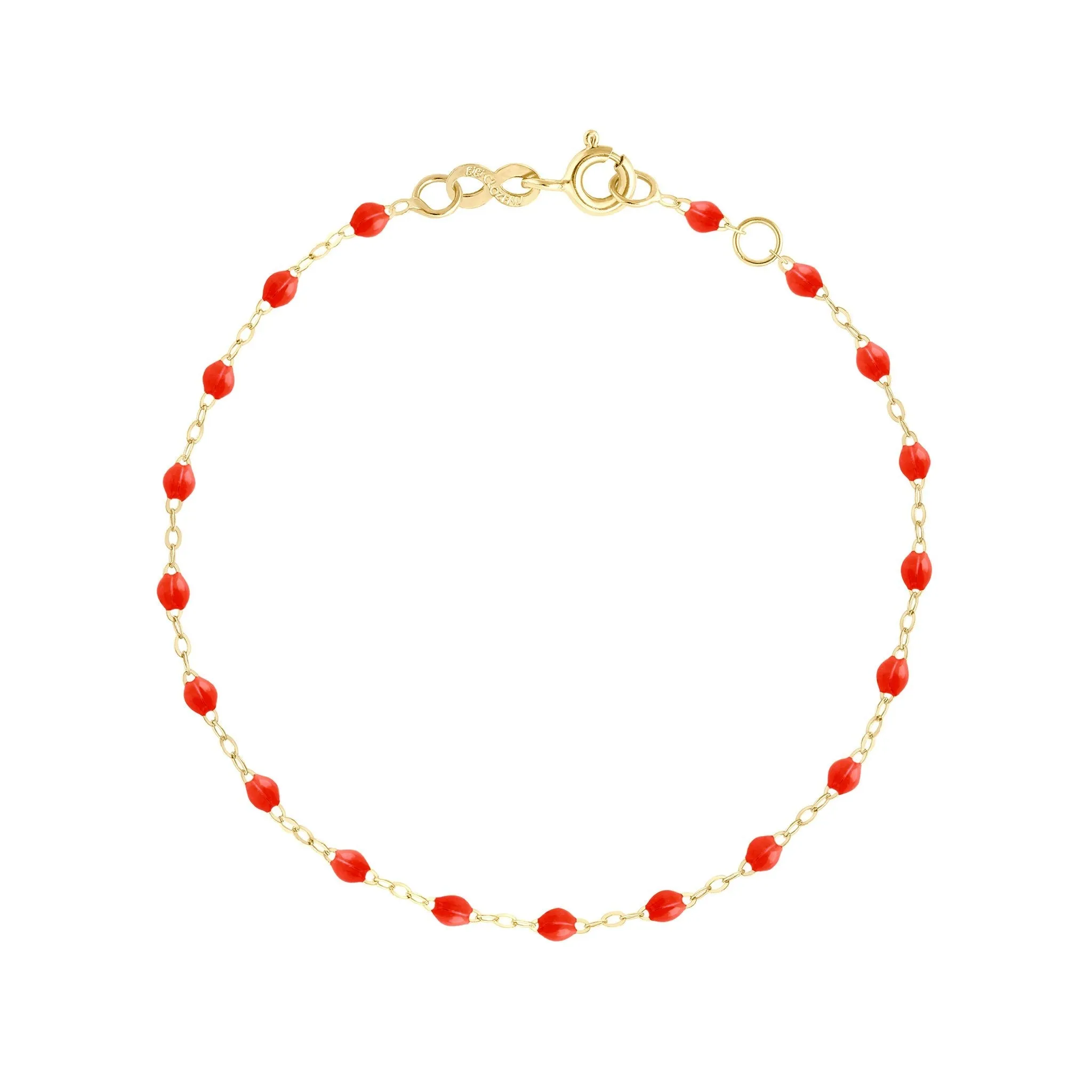 Classic Gigi Coral bracelet, Yellow Gold, 7.5"