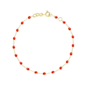 Classic Gigi Coral bracelet, Yellow Gold, 7.5"