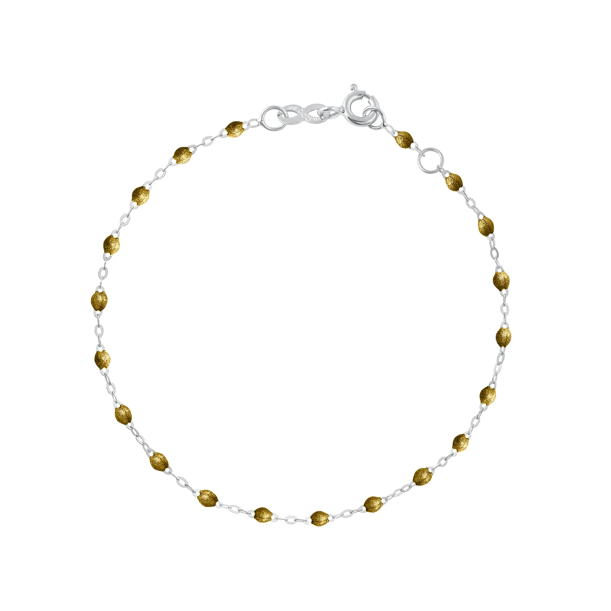 Classic Gigi Gold bracelet, White Gold, 5.9"