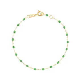 Classic Gigi Green bracelet, Yellow Gold, 7.5"