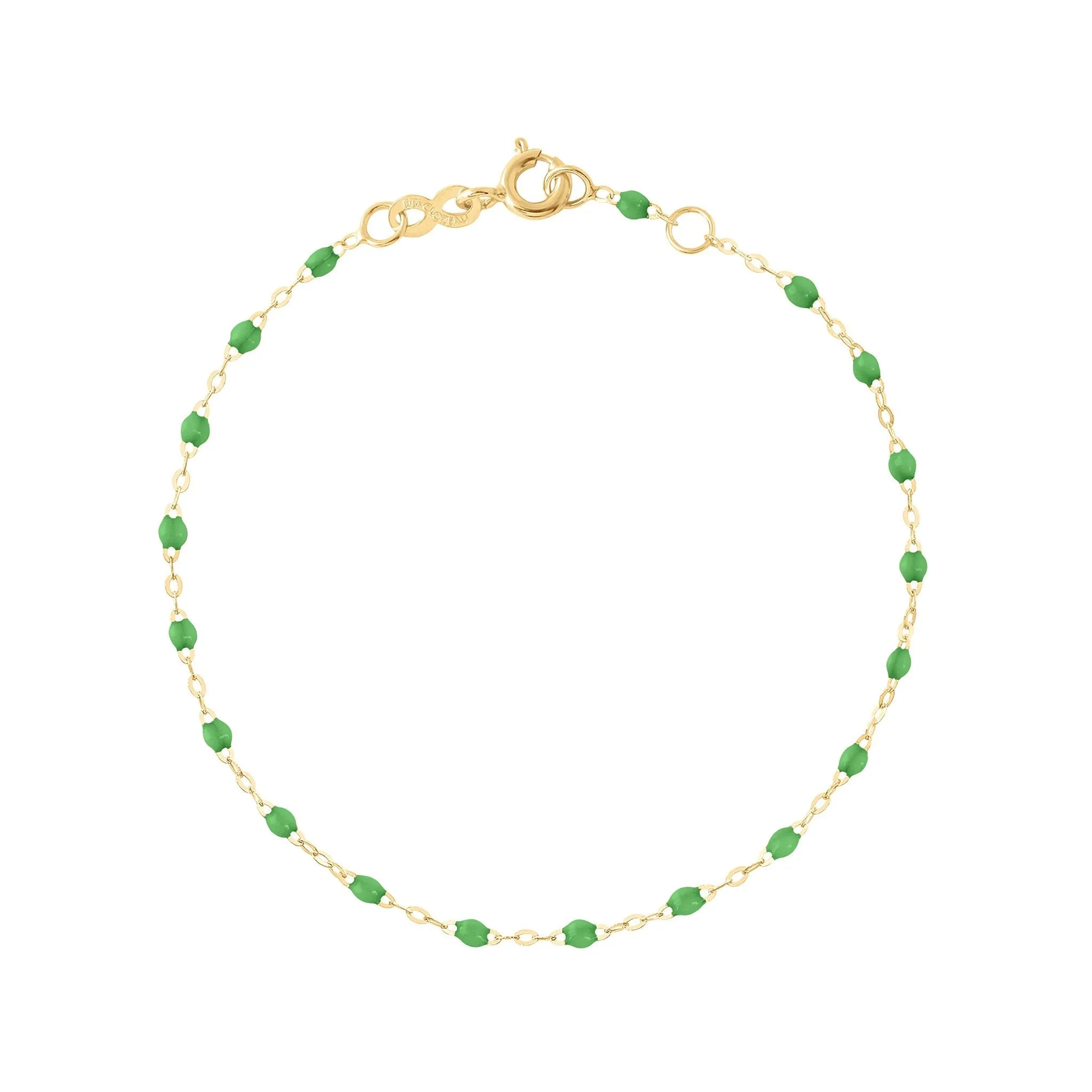 Classic Gigi Green bracelet, Yellow Gold, 7.5"