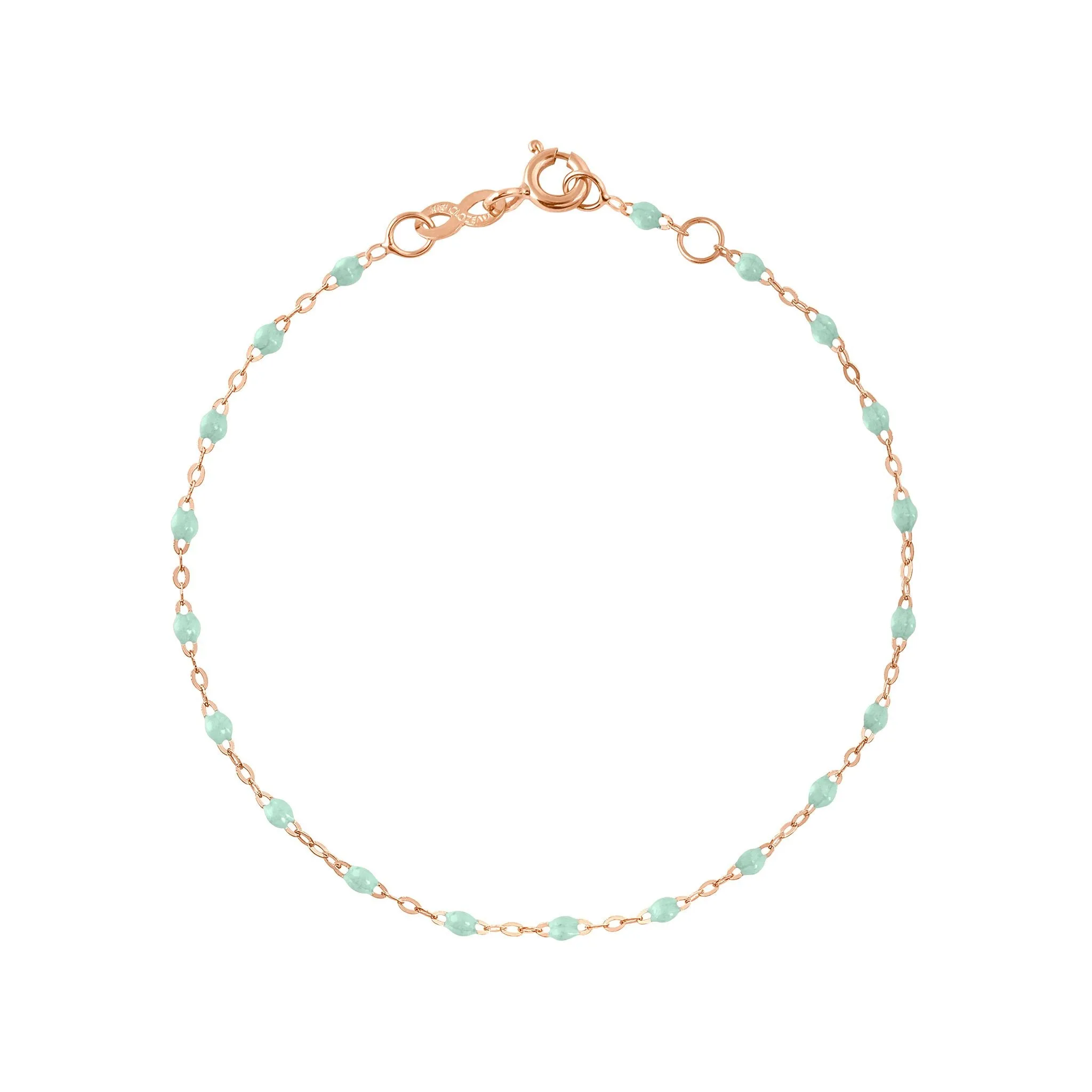 Classic Gigi Jade bracelet, Rose Gold, 6.7"