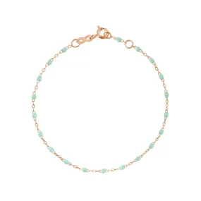 Classic Gigi Jade bracelet, Rose Gold, 6.7"