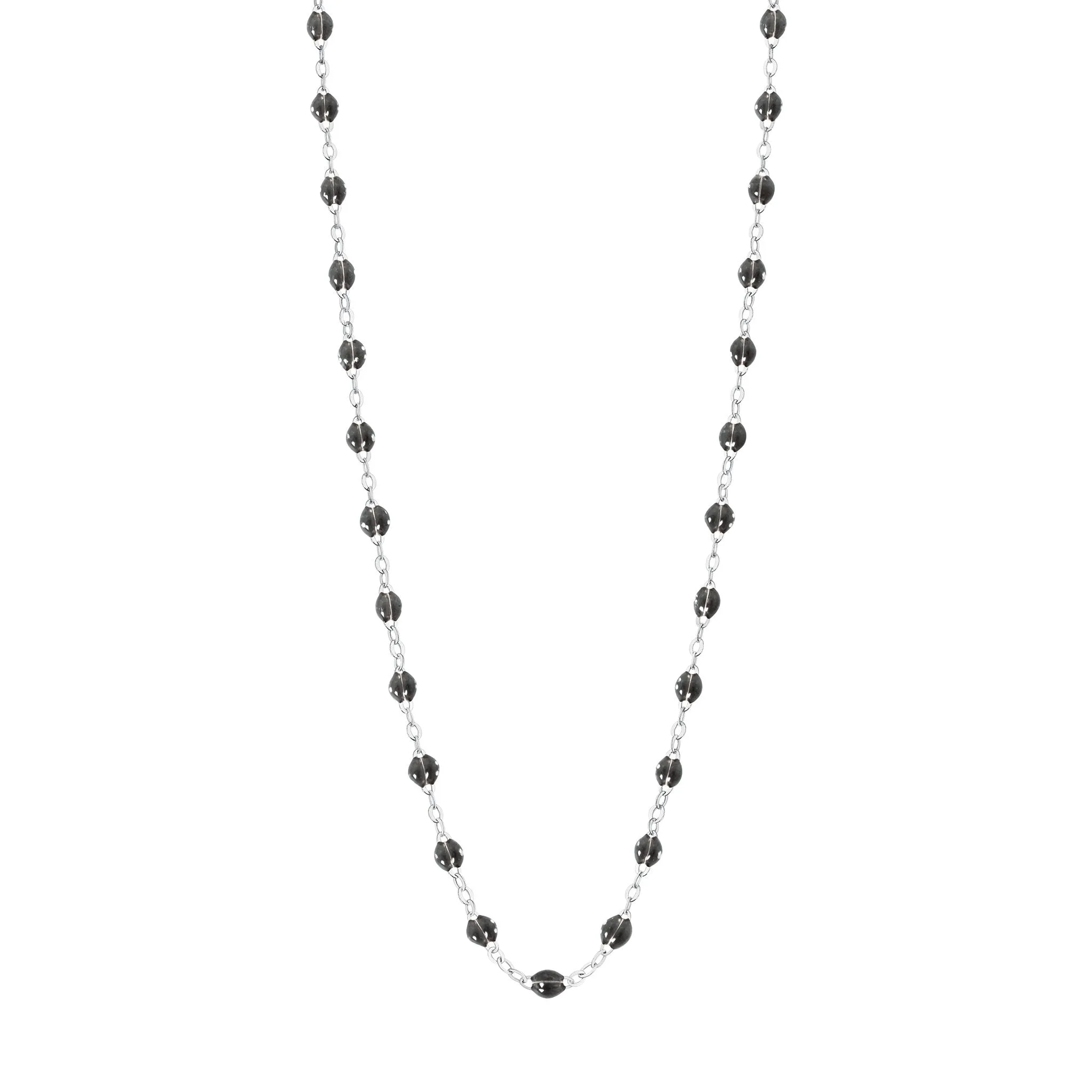 Classic Gigi Quartz Necklace, White Gold, 17.7"