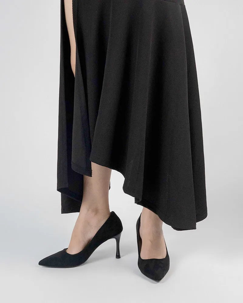 Classic Suede Office Pointed Toe Dressy High Heel Dress Pumps