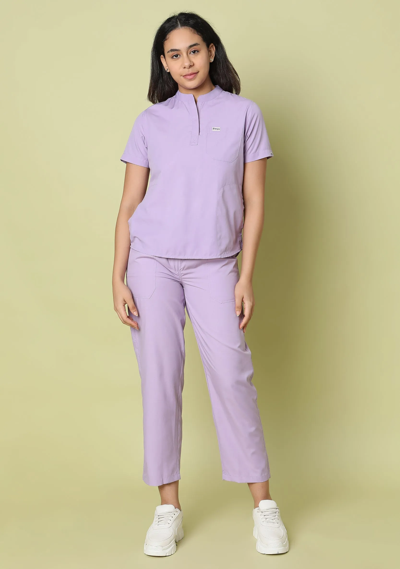 Classic Women's 5-Pocket Mandarin Collar (Pastel Lilac) Scrub