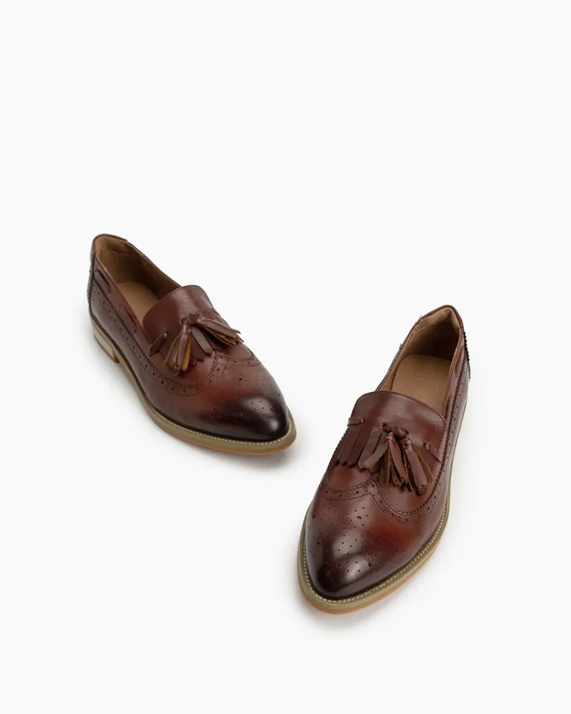 Comfortable Slip On Wingtip Oxfords Tassel Loafers