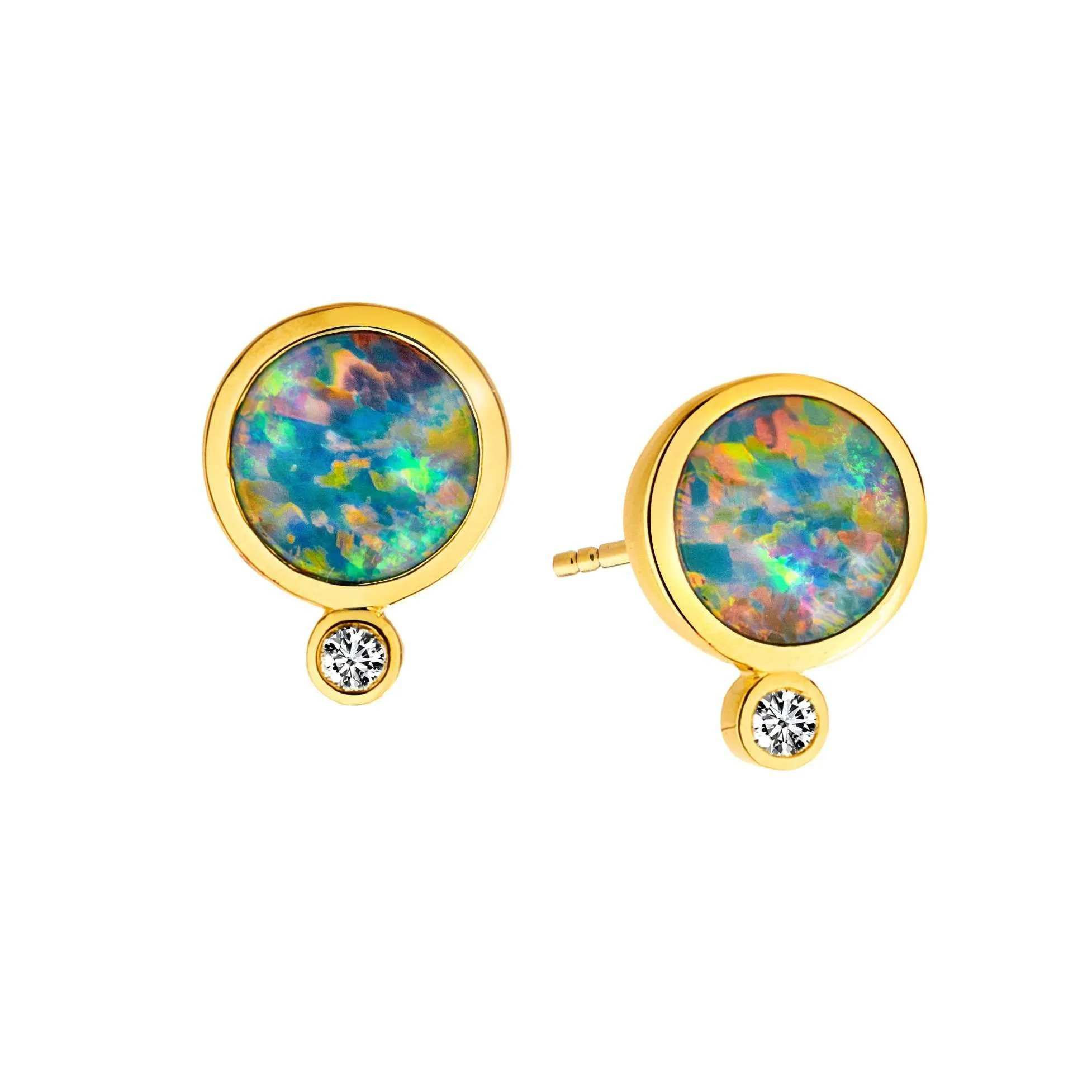 Cosmic Boulder Opal Studs