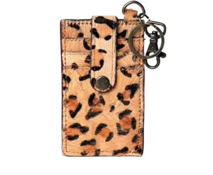 Cow Hide Keychain Card holder