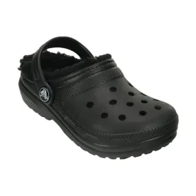 Crocs Kids' Fuzz-Lined Clog - Black