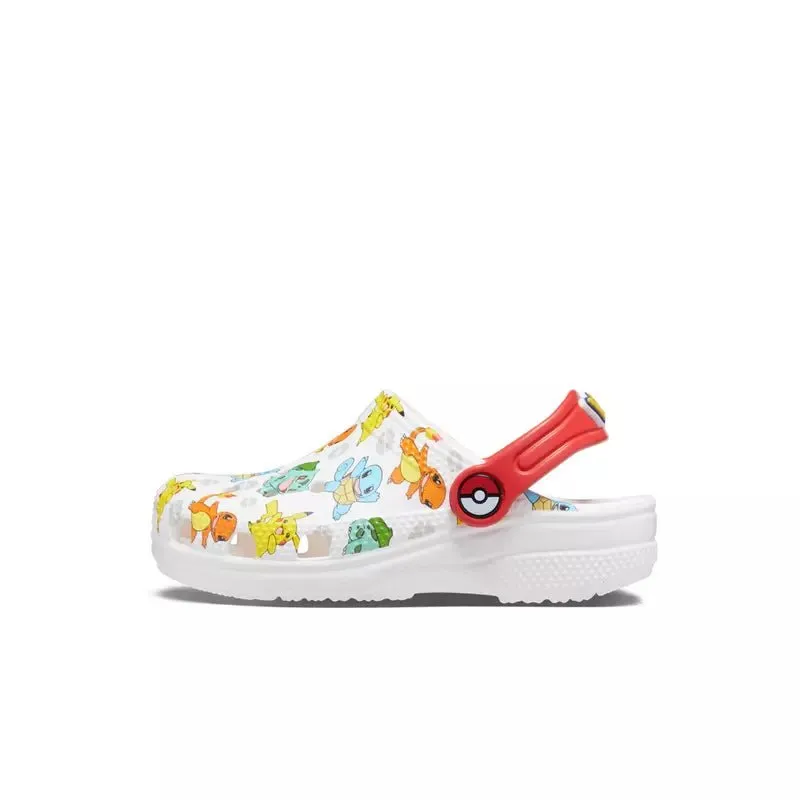 Crocs Toddler Classic Pokemon Clog - 207754-94S White/Multi