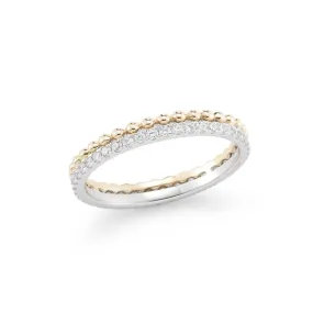 Dana Rebecca Designs - Poppy Rae - Diamond Band Ring, White and Yellow Gold