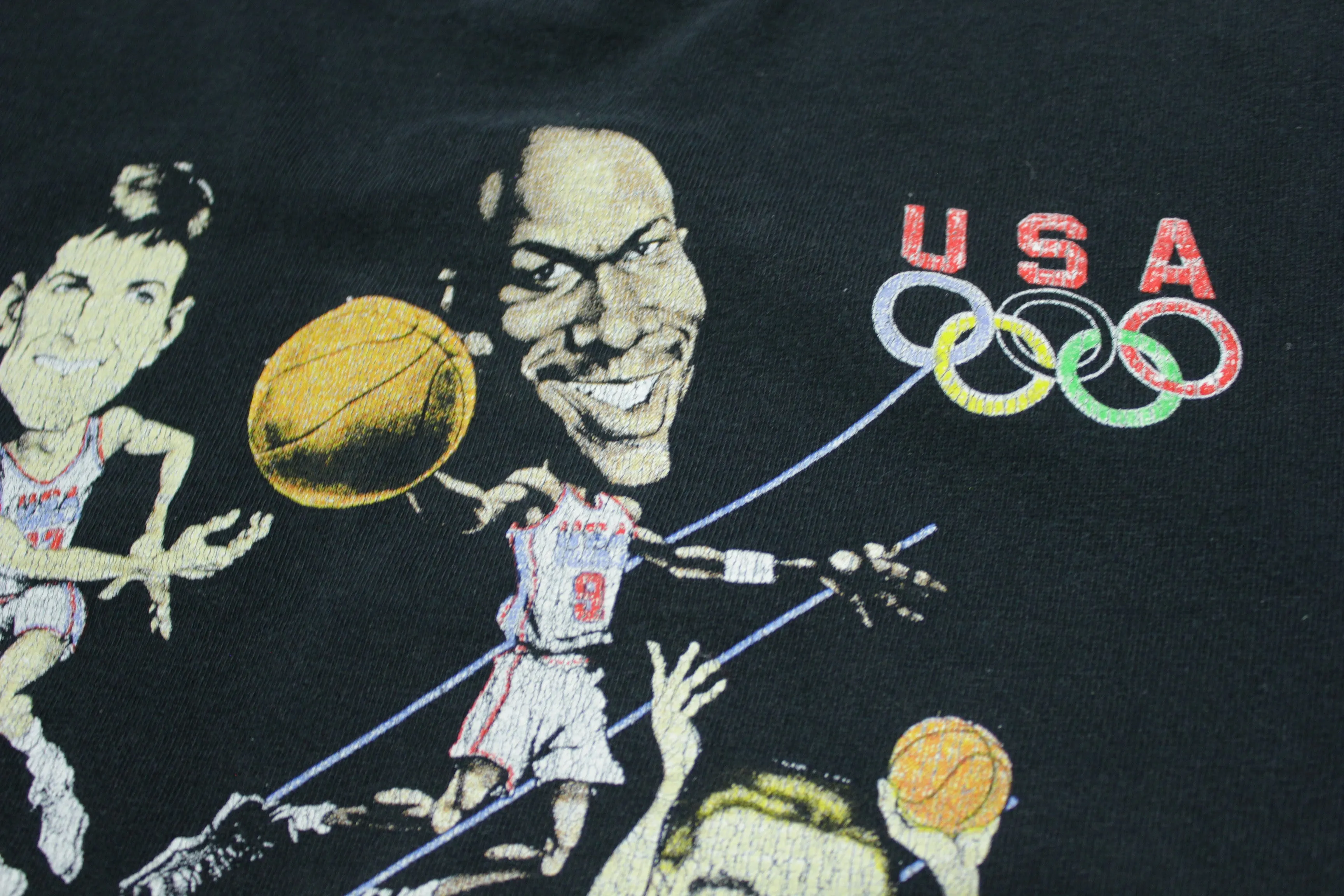 Dream Team U.S. 1992 Olympics Jordan Bird Barkley Magic Robinson Vintage T-Shirt