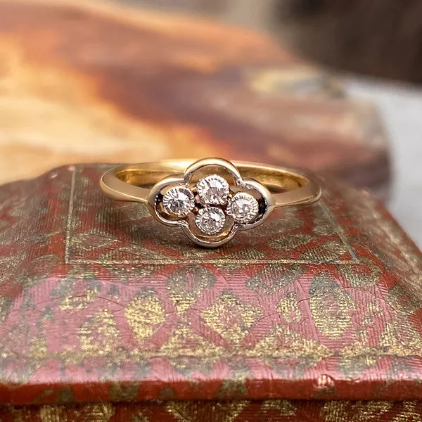 Edwardian Diamond Cluster Ring