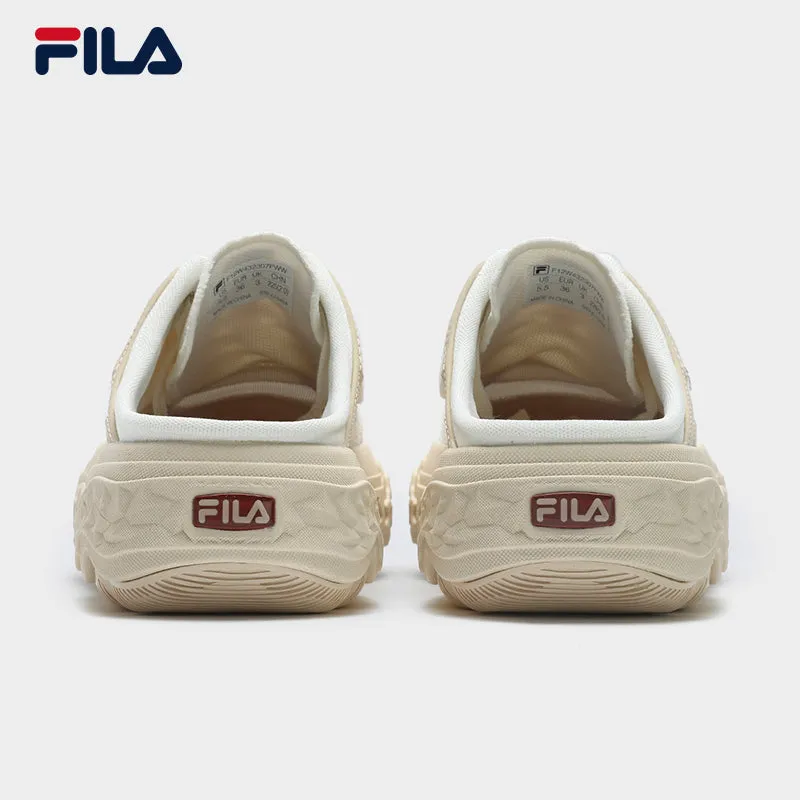 FILA CORE FASHION ORIGINALE Rock Mule Women Canvas Shoes (Black / Cream White)