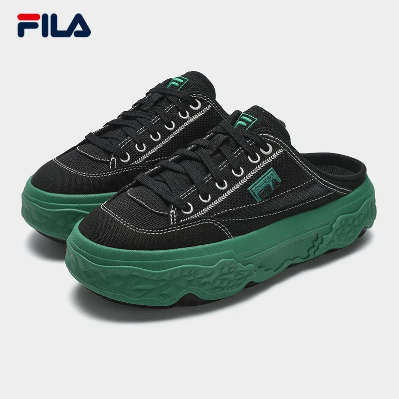 FILA CORE FASHION ORIGINALE Rock Mule Women Canvas Shoes (Black / Cream White)