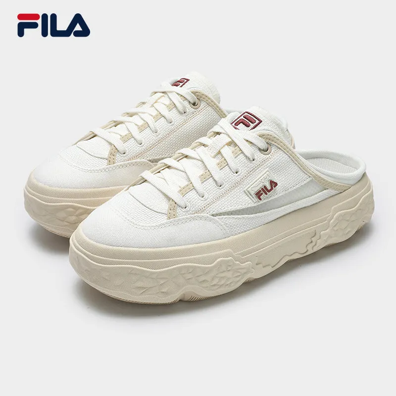 FILA CORE FASHION ORIGINALE Rock Mule Women Canvas Shoes (Black / Cream White)