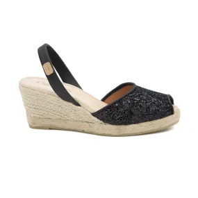 Glitter Leather Menorcan Espadrille For Women - Frida Montada 2006R Glitter 5C