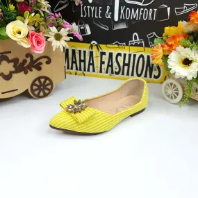 Kids Yellow Buckle Pumps