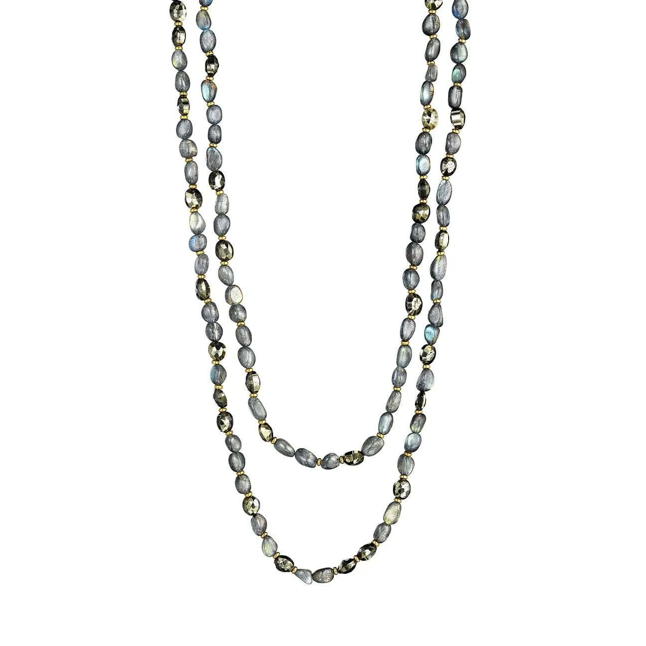 Labradorite Mogul Bead Necklace