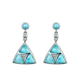 Larimar Volcano Earrings