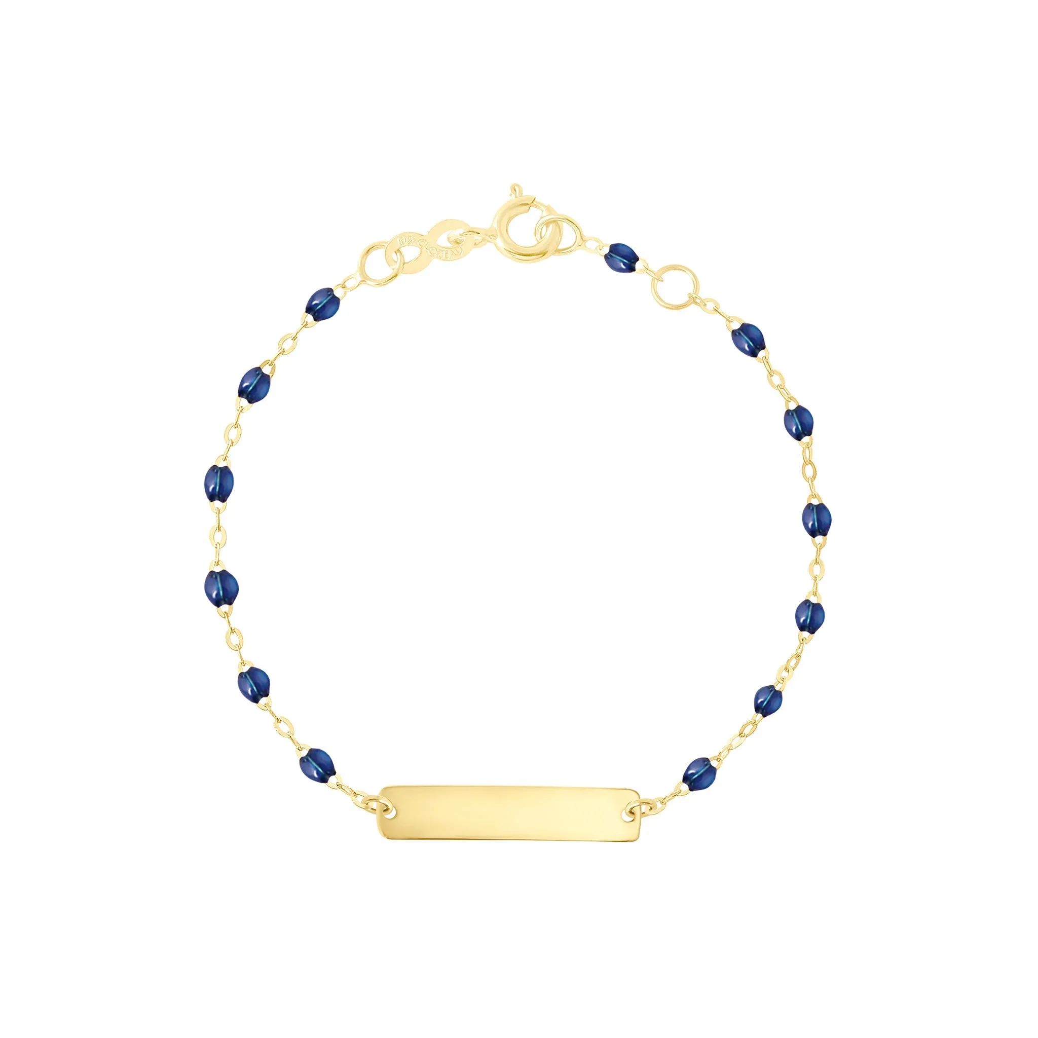 Little Gigi Lapis bracelet, Rectangle plaque, Yellow Gold, 5.1"