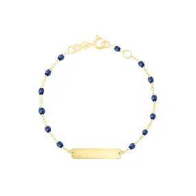 Little Gigi Lapis bracelet, Rectangle plaque, Yellow Gold, 5.1"