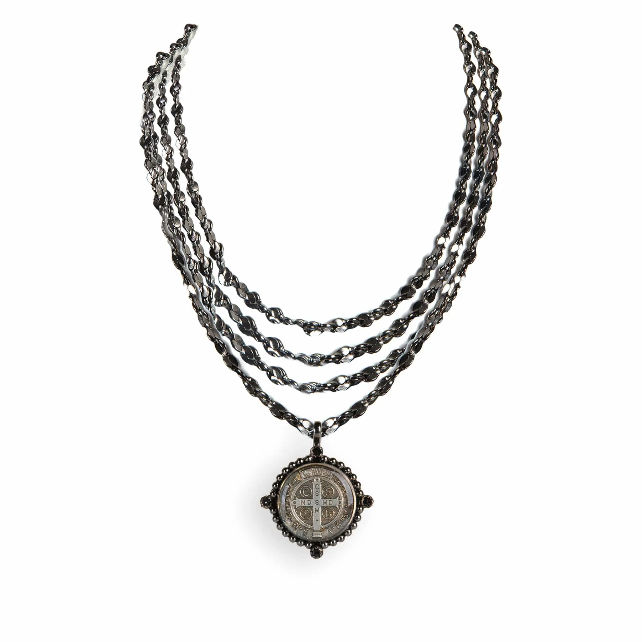 Love Chain Choker with Classic Medallions